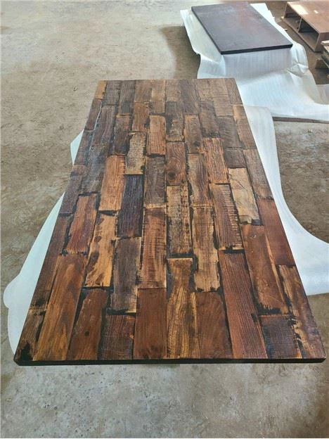 Máy tính để bàn bằng gỗ nguyên khối Old Elm Veneer