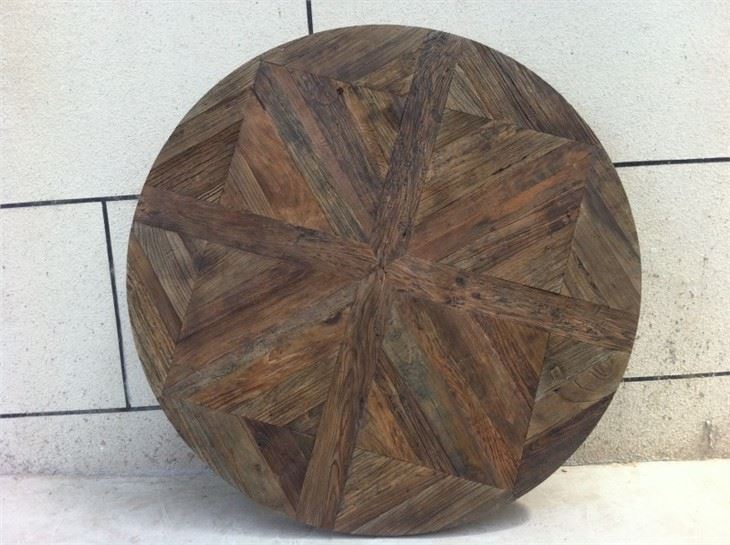 Veneer Recycle Old Elm Wood Dining Table Manufacturers