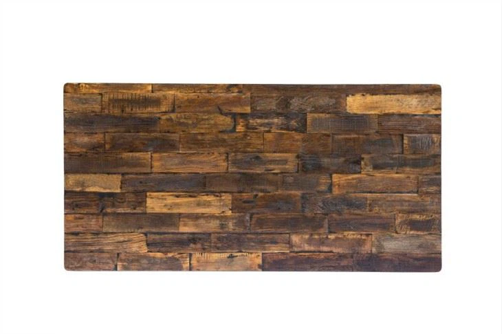 Bàn nâng điện văn phòng bằng gỗ Veneer Old Elm 30x60x1,25 ''