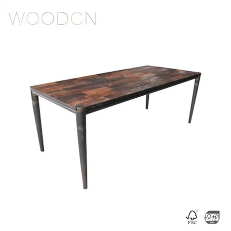 Bàn gỗ Veneer Old Elm cho nhà hàng