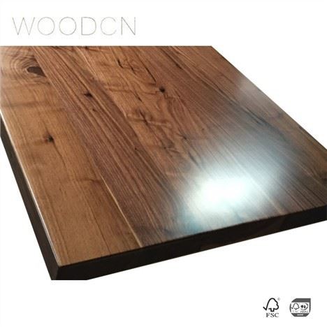 Màu đen chắc chắn cạnh màu đen Walnut phong cách dán Bàn văn phòng hàng đầu