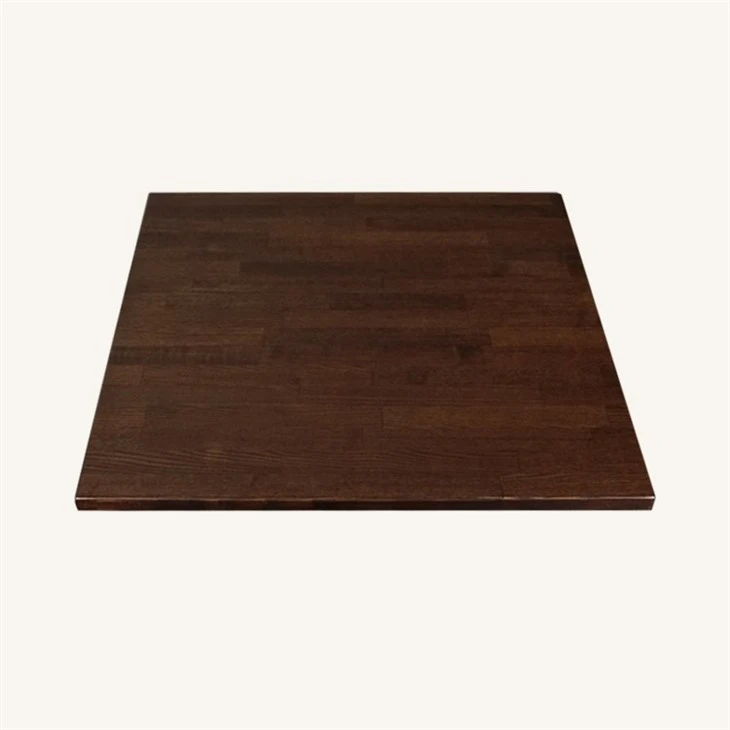 Ash Wood Square Butcher Block Coffee Table in Walnut Color Supplier suppliers